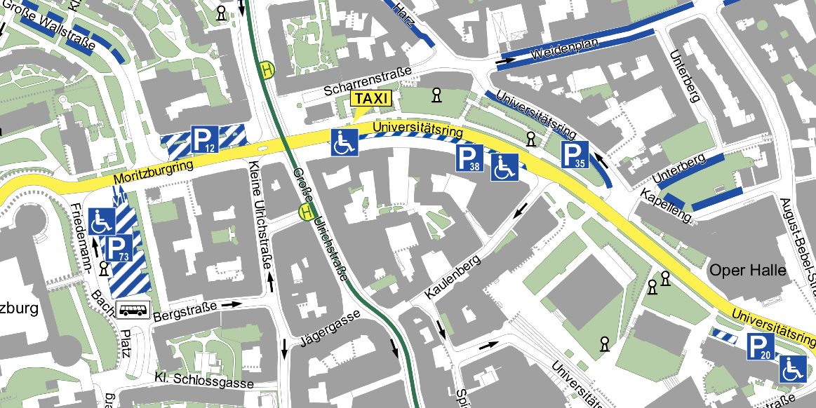 Parkplätze in der Umgebung